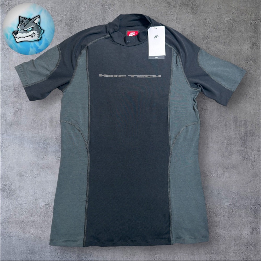 Nike Tech Dri-FIT Short-Sleeve Base Layer Top Black Men's Size Small IB1522-010